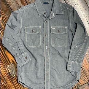 Gap Kids Size 6-7  (SM) Long Sleeve Denim Blue Chambray